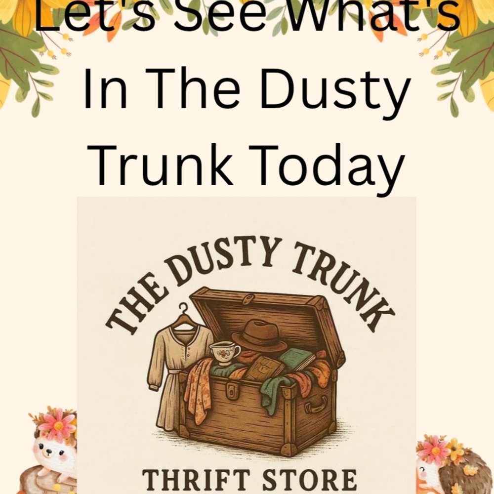 The Dusty Trunk Thrift Store Poster